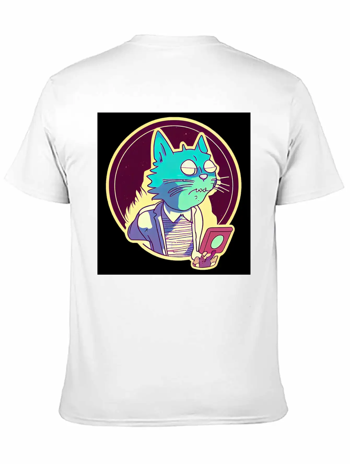 Cat In The Style Of Illustration Basic Graphic T-Shirt – Daily Comfort In Soft Cotton