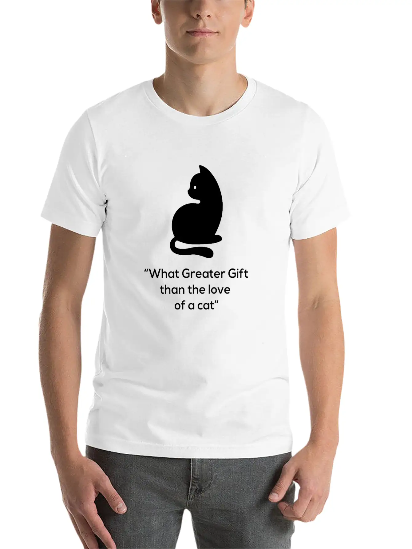 CAT LOVER OWNER FUNNY BIRTHDAY PRESENT SURPRISE Timeless Short Sleeve Tee – Comfy And Minimalist Design