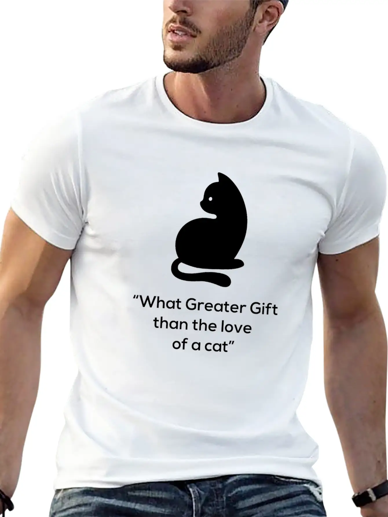 CAT LOVER OWNER FUNNY BIRTHDAY PRESENT SURPRISE Timeless Short Sleeve Tee – Comfy And Minimalist Design