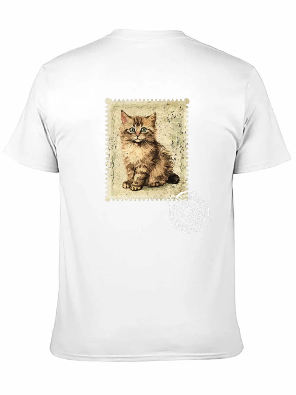 Cat-Mom Kitten-Mommy Cat-Stamp Cats-Moms Timeless Short Sleeve Tee – Comfy And Minimalist Design