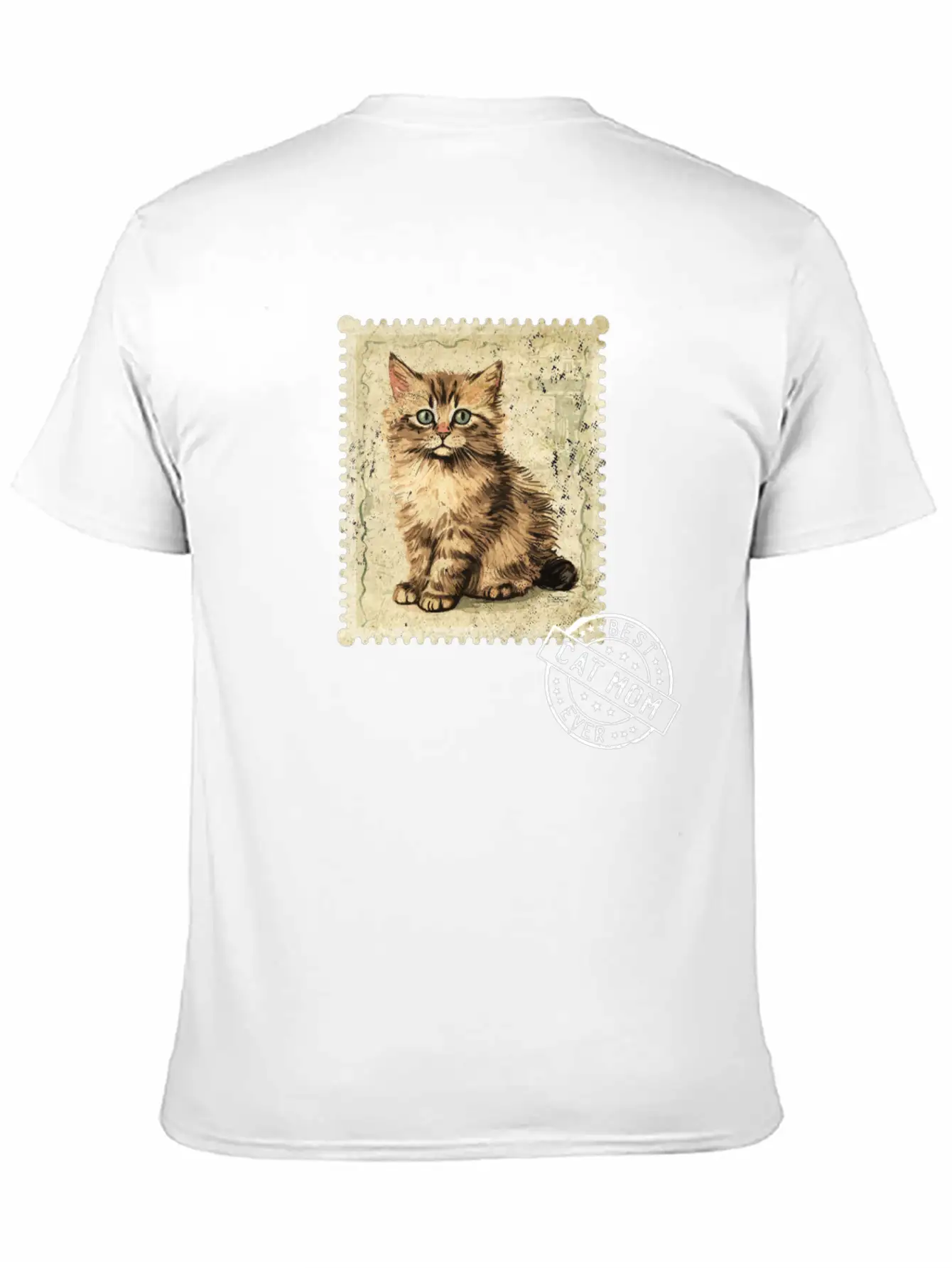 Cat-Mom Kitten-Mommy Cat-Stamp Cats-Moms Timeless Short Sleeve Tee – Comfy And Minimalist Design