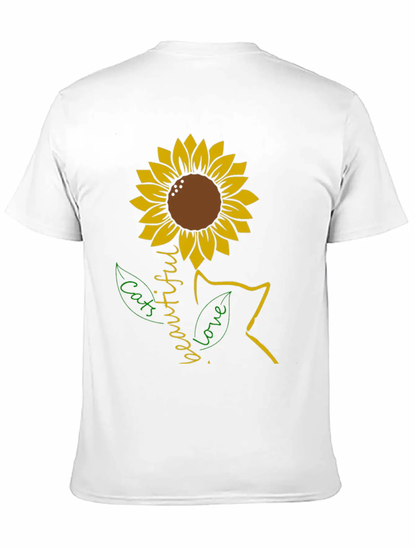 Cat Mom Sunflower Love Classic Cotton Tee – Unisex Comfort For Any Season