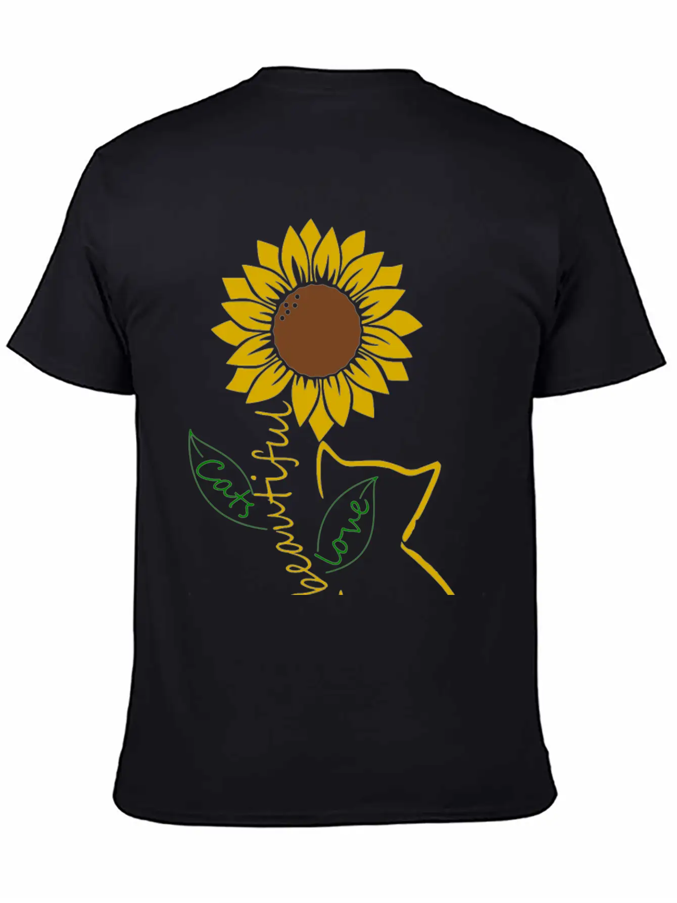 Cat Mom Sunflower Love Classic Cotton Tee – Unisex Comfort For Any Season