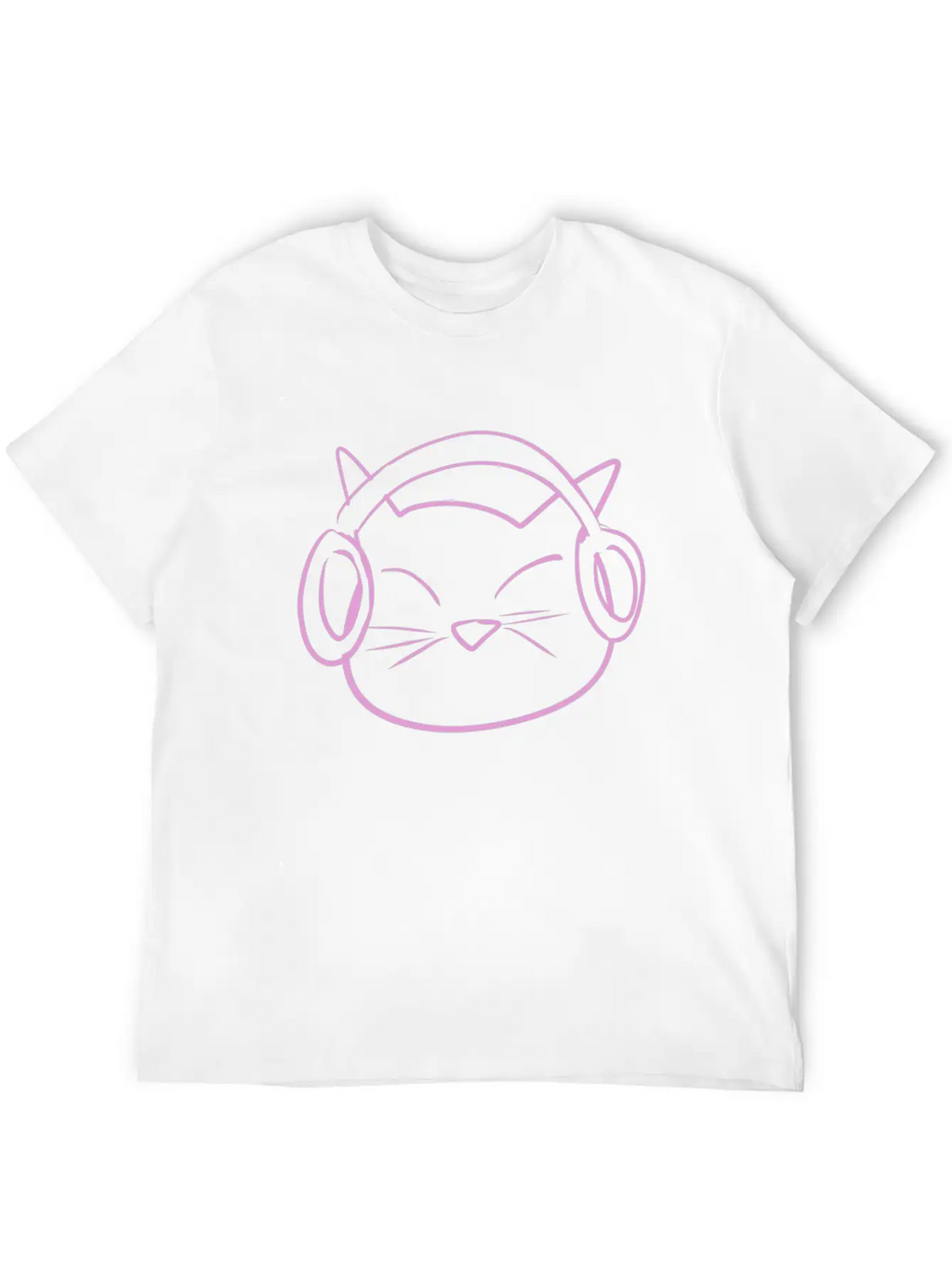 Cat Music Headphones Classic Cotton Tee – Unisex Comfort For Any Season