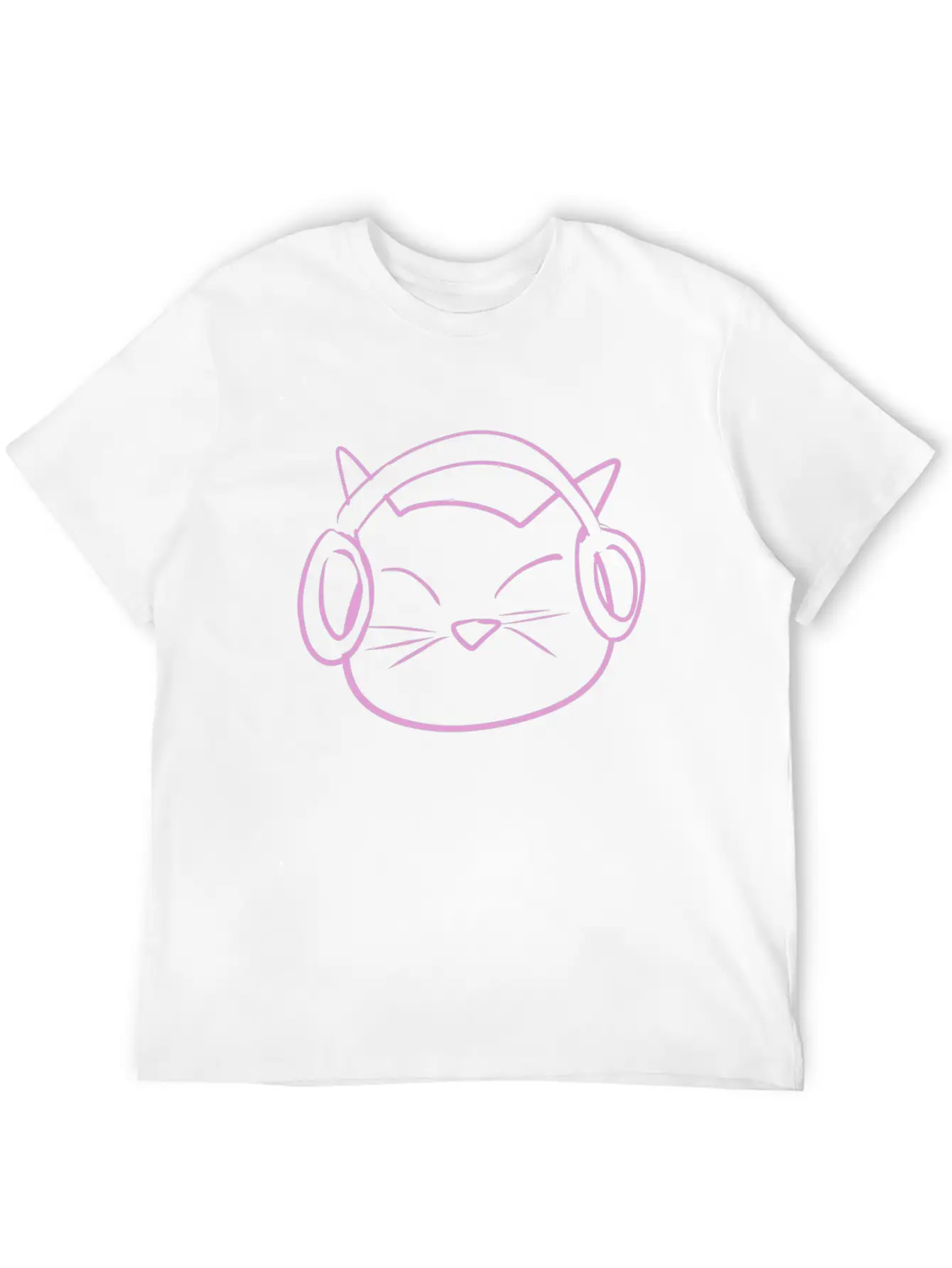 Cat Music Headphones Classic Cotton Tee – Unisex Comfort For Any Season