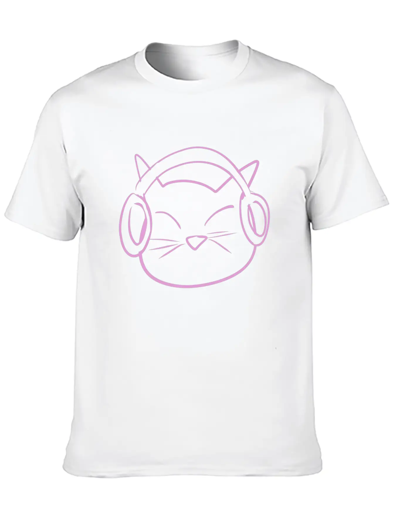 Cat Music Headphones Classic Cotton Tee – Unisex Comfort For Any Season