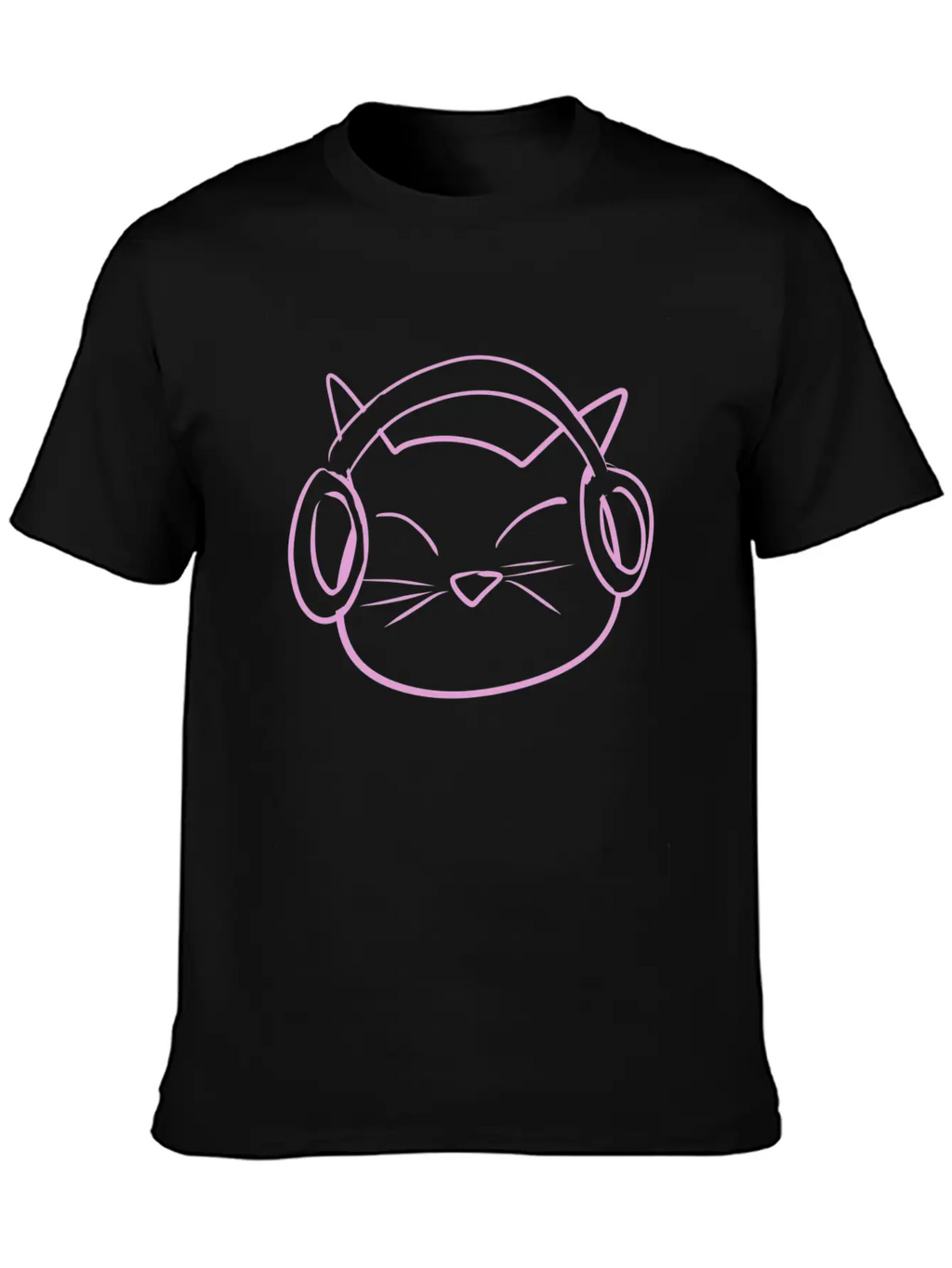 Cat Music Headphones Classic Cotton Tee – Unisex Comfort For Any Season