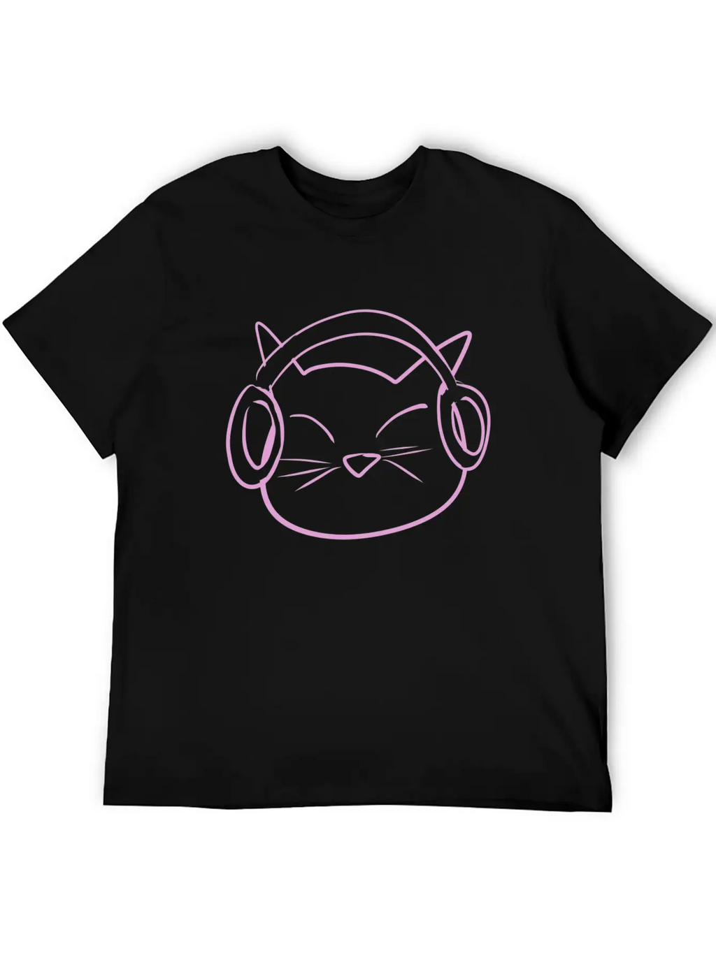 Cat Music Headphones Classic Cotton Tee – Unisex Comfort For Any Season