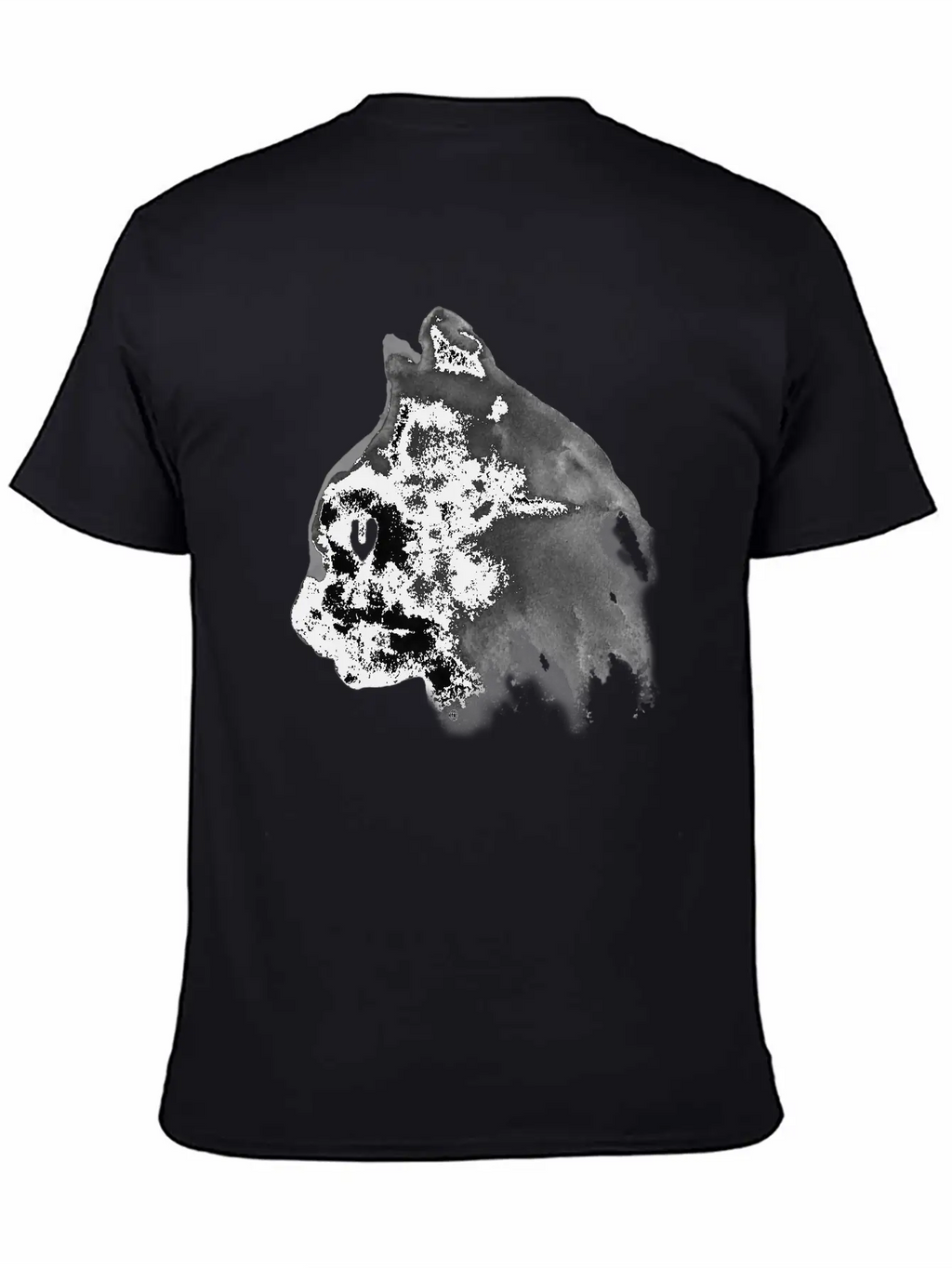 Cat Portrait Ink Painting Basic Graphic T-Shirt – Daily Comfort In Soft Cotton