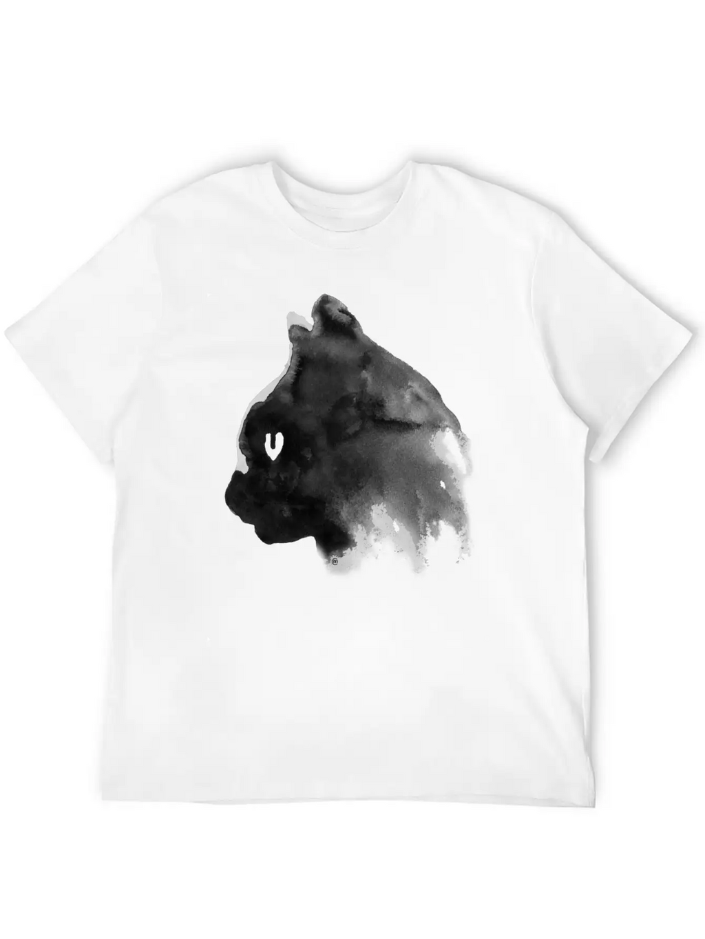 Cat Portrait Ink Painting Basic Graphic T-Shirt – Daily Comfort In Soft Cotton
