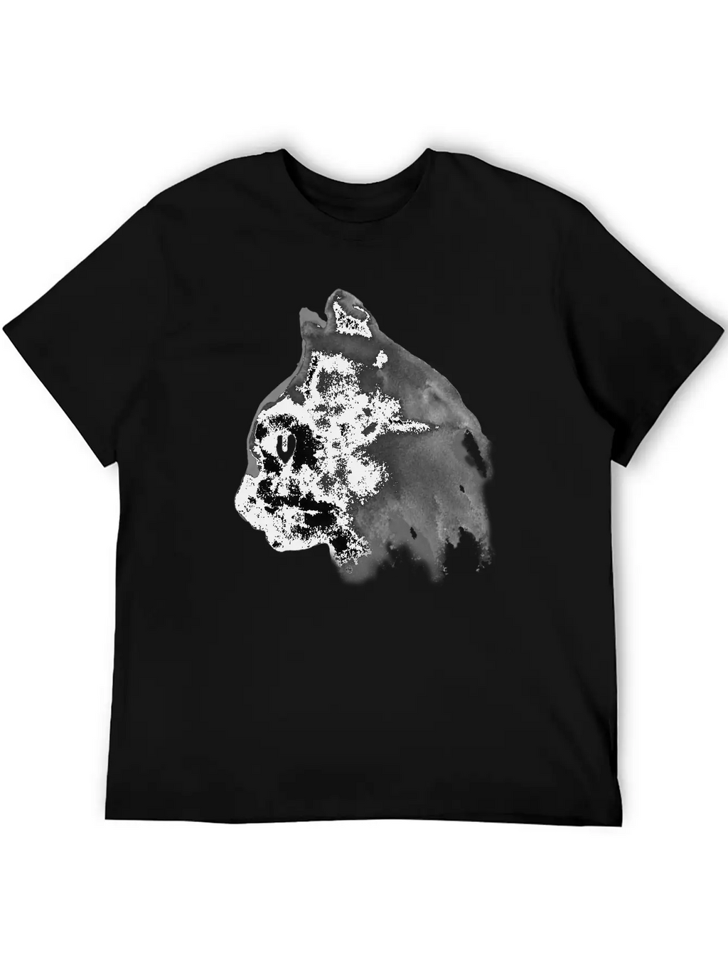 Cat Portrait Ink Painting Basic Graphic T-Shirt – Daily Comfort In Soft Cotton