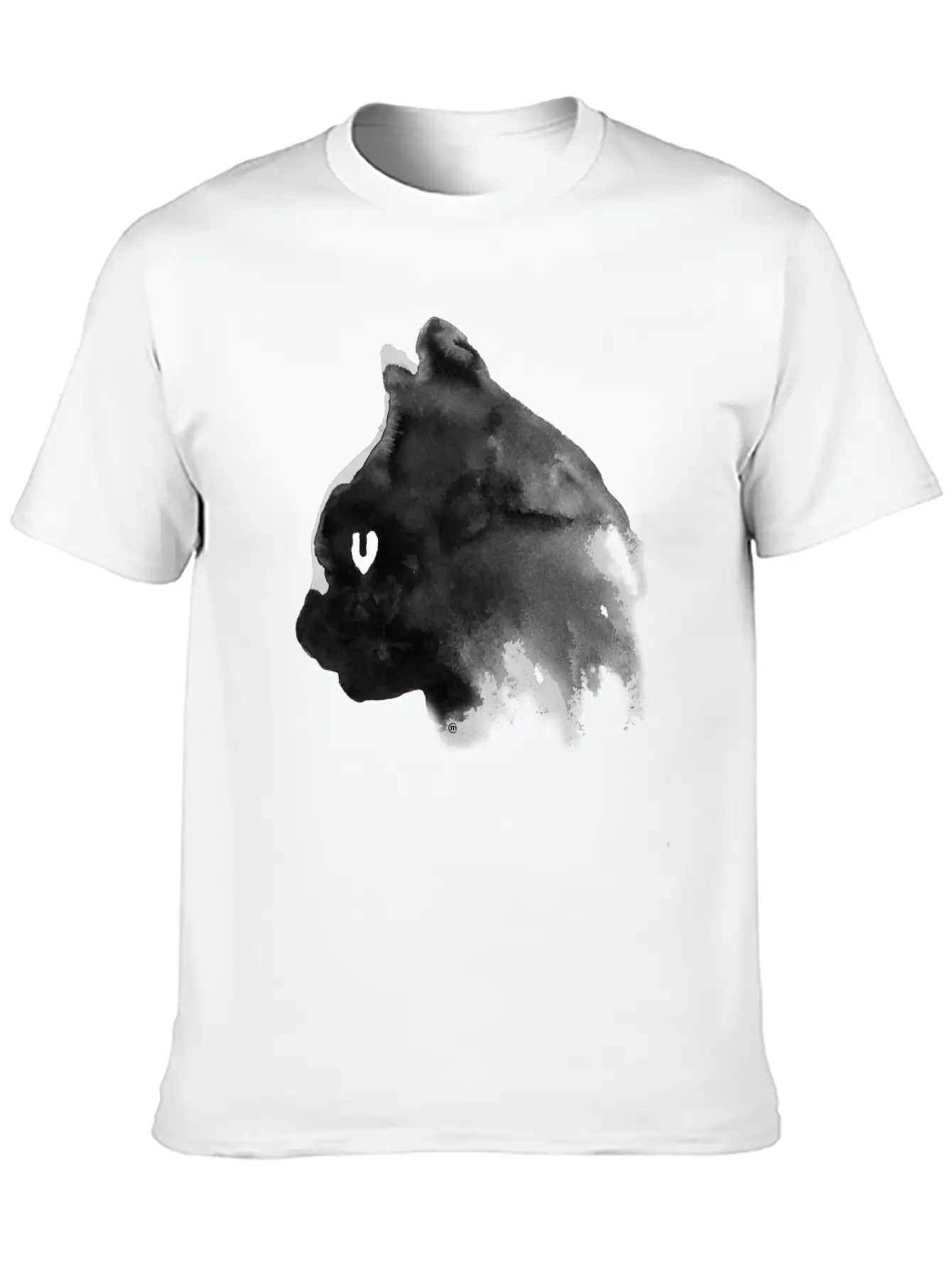 Cat Portrait Ink Painting Basic Graphic T-Shirt – Daily Comfort In Soft Cotton