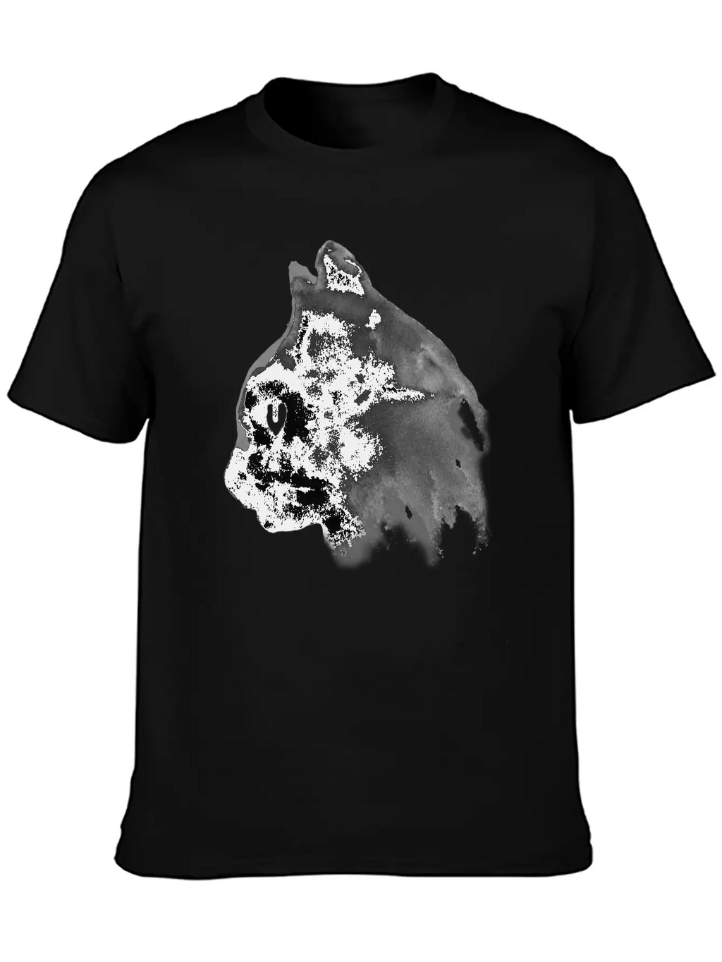 Cat Portrait Ink Painting Basic Graphic T-Shirt – Daily Comfort In Soft Cotton