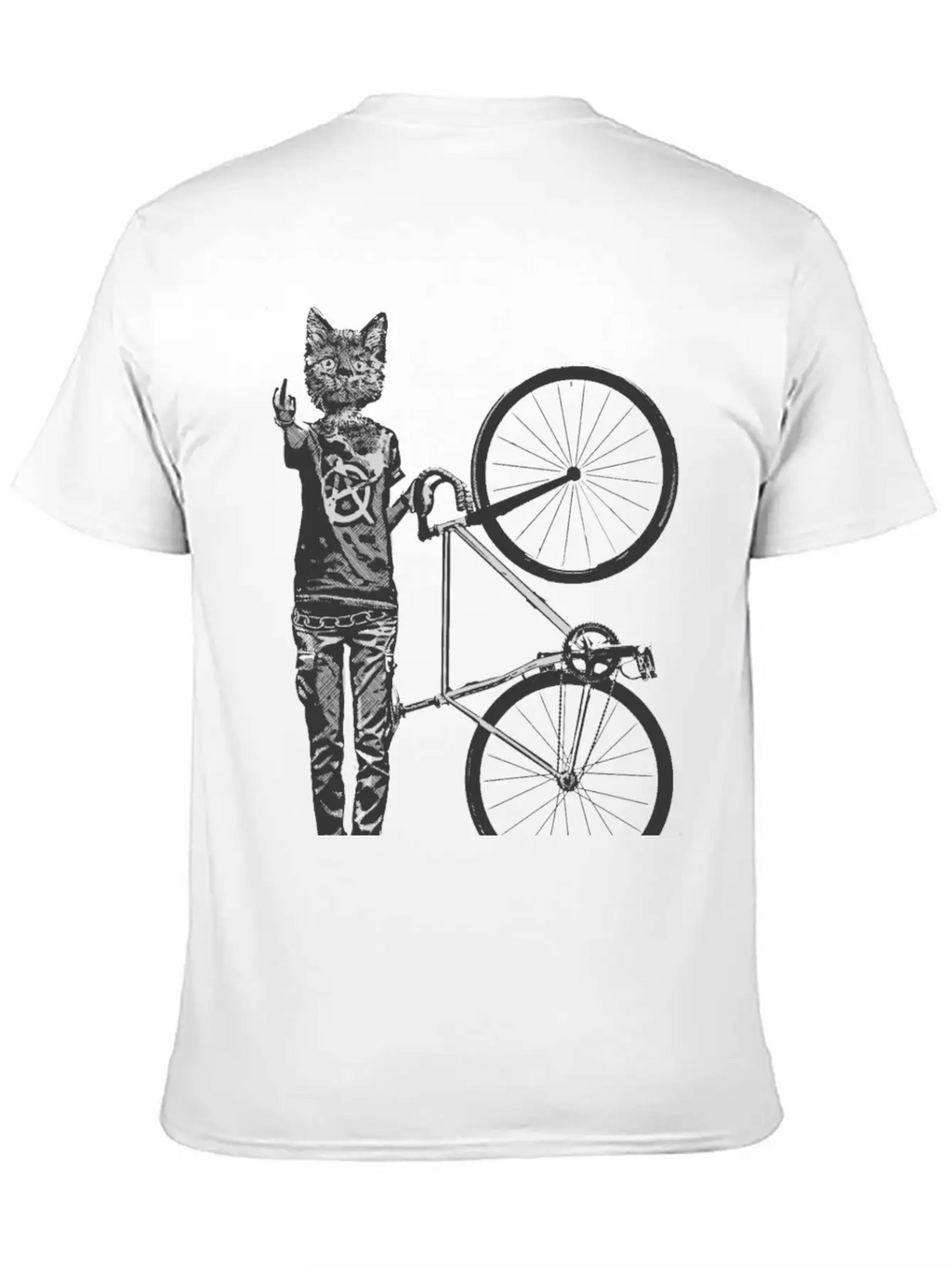 Cat Punk Rider Basic Graphic T-Shirt – Daily Comfort In Soft Cotton