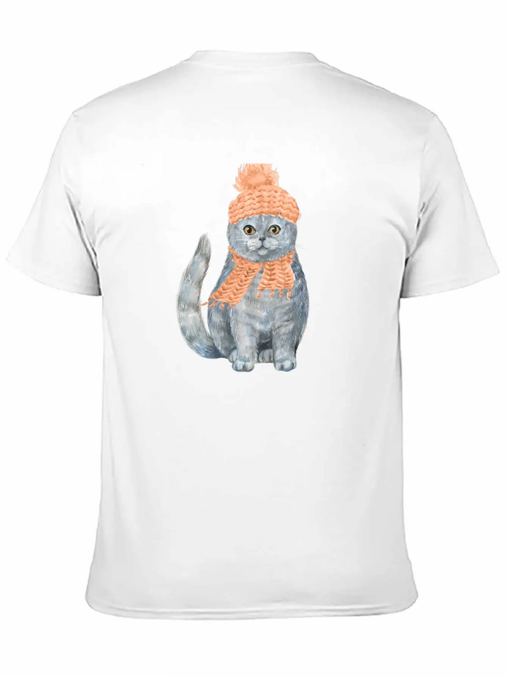 Cat Winter Design Unisex Casual T-Shirt – Clean Design For Daily Comfort