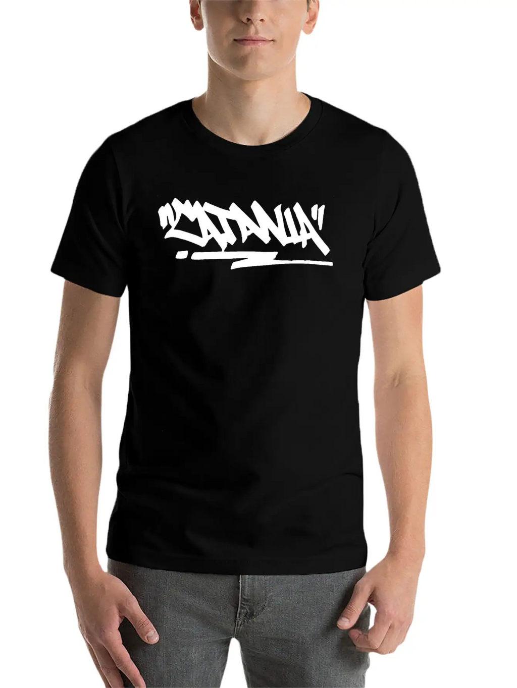 Catania City Graffiti Street Art Handstyle Italy H Breathable Soft Cotton T-Shirt – Timeless Casual Look