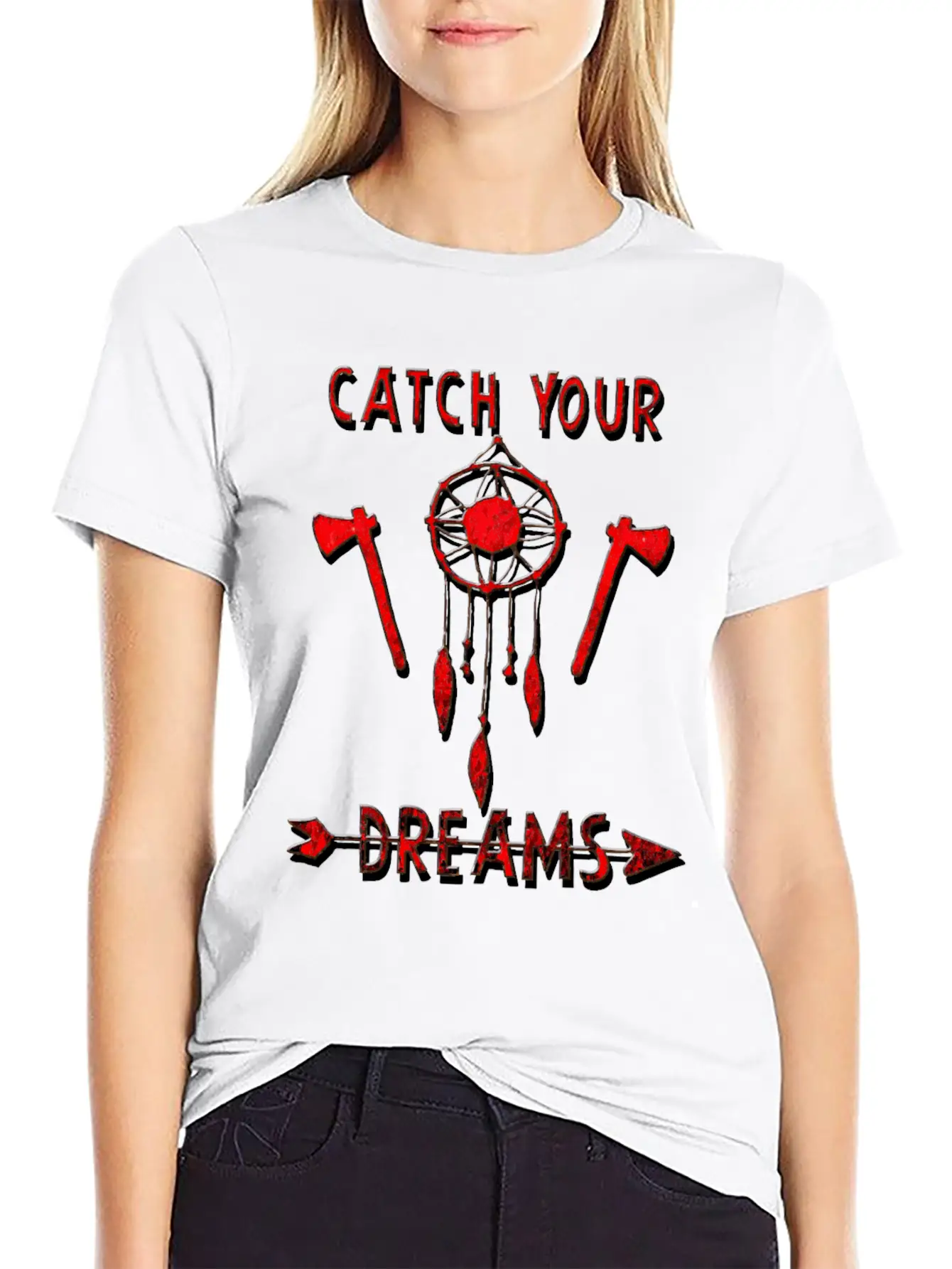 Catch Your Dreams - Indian Dream Catcher Breathable Graphic T-Shirt – Perfect For Casual Days