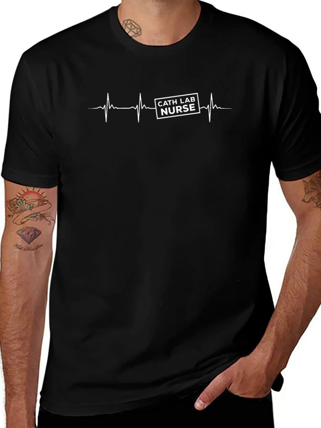 Cath Lab Nurse Heartbeat Wear Timeless Short Sleeve Tee – Comfy And Minimalist Design