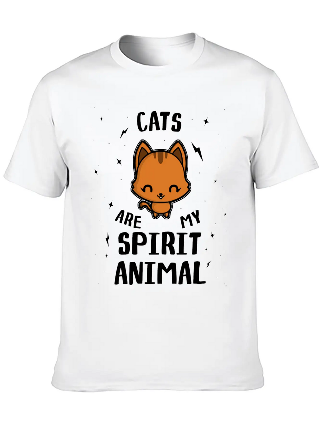 Cats Are My Spirit Animal Relaxed Everyday Tee – Lightweight And Durable Cotton
