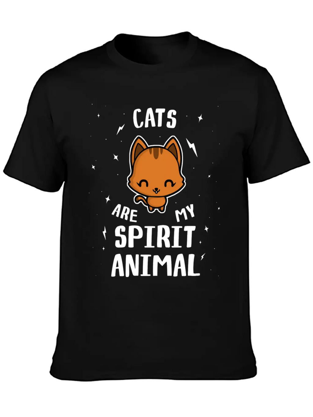 Cats Are My Spirit Animal Relaxed Everyday Tee – Lightweight And Durable Cotton