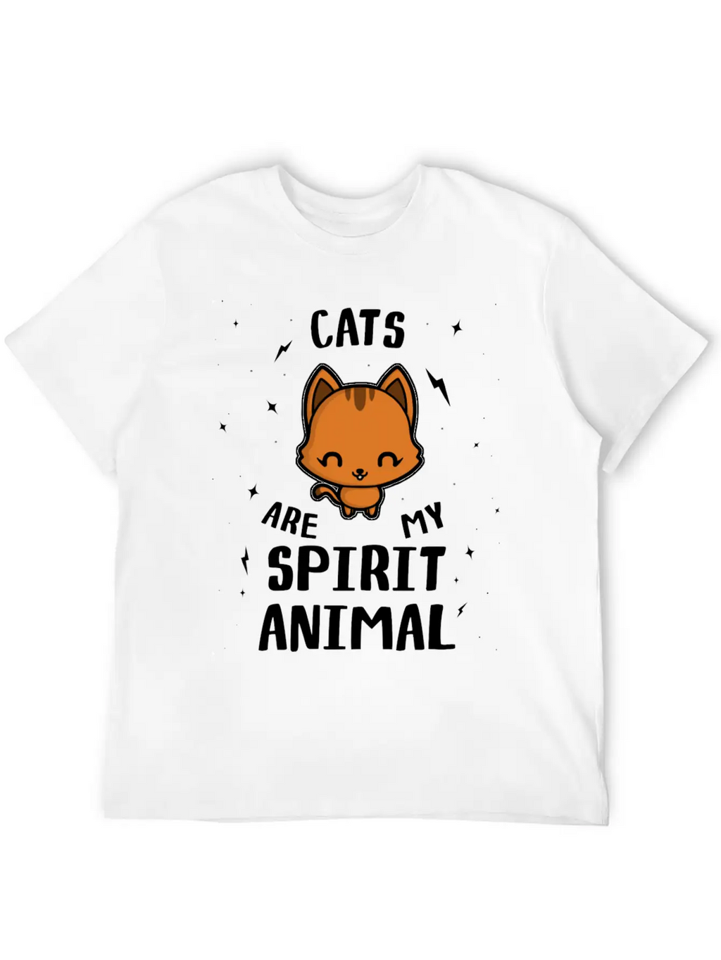 Cats Are My Spirit Animal Relaxed Everyday Tee – Lightweight And Durable Cotton