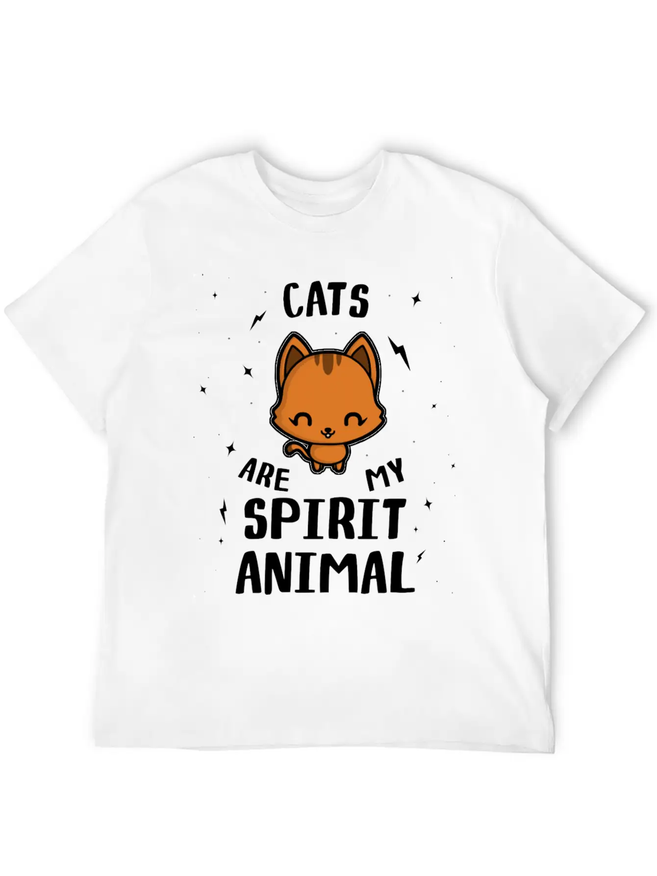 Cats Are My Spirit Animal Relaxed Everyday Tee – Lightweight And Durable Cotton