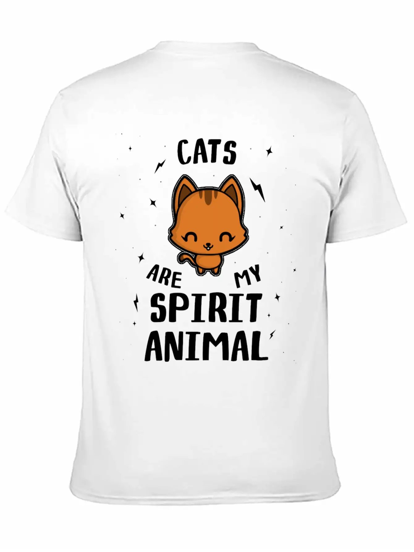 Cats Are My Spirit Animal Relaxed Everyday Tee – Lightweight And Durable Cotton