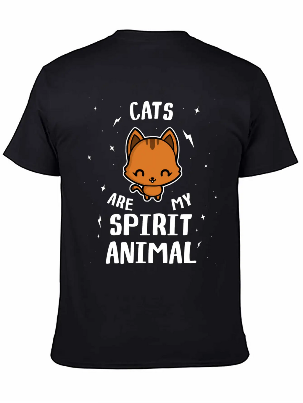 Cats Are My Spirit Animal Relaxed Everyday Tee – Lightweight And Durable Cotton