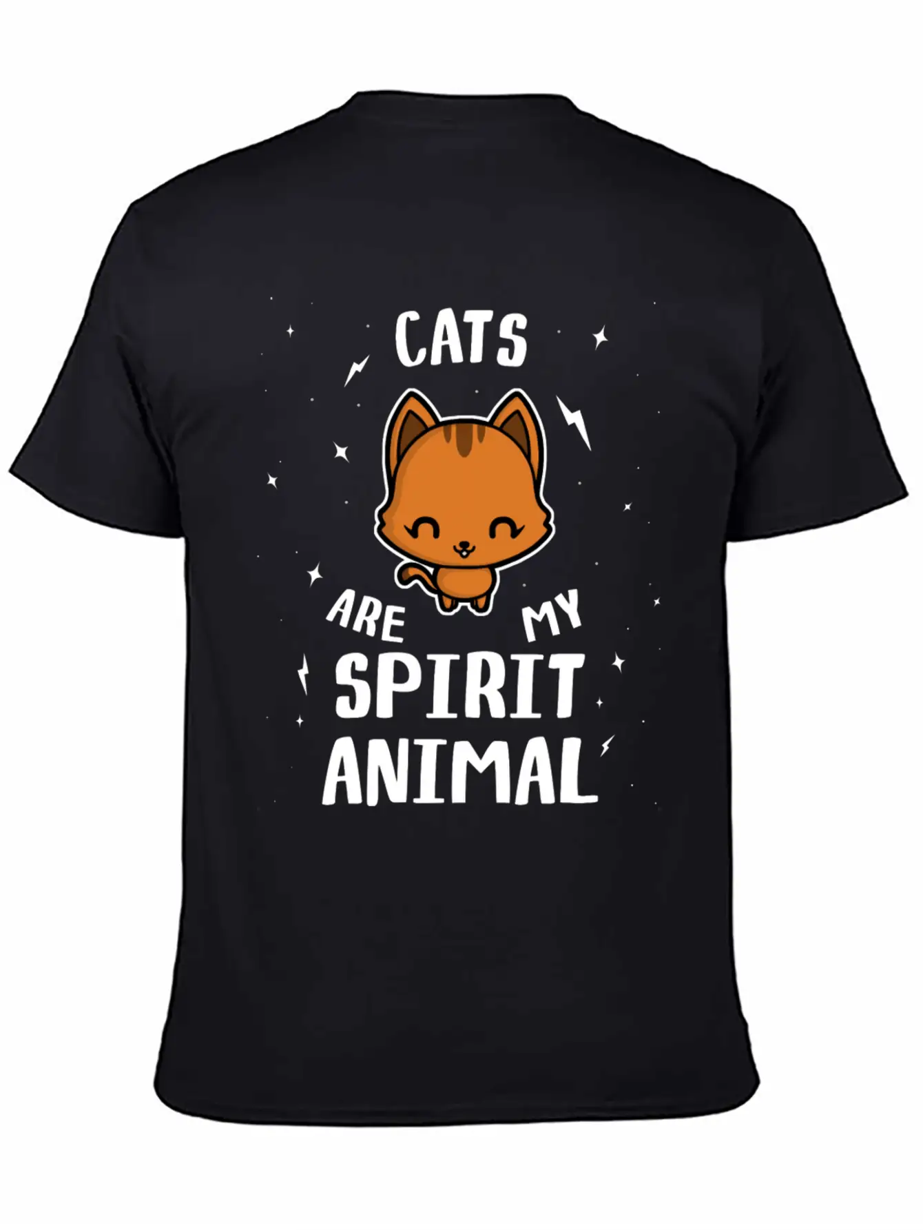 Cats Are My Spirit Animal Relaxed Everyday Tee – Lightweight And Durable Cotton