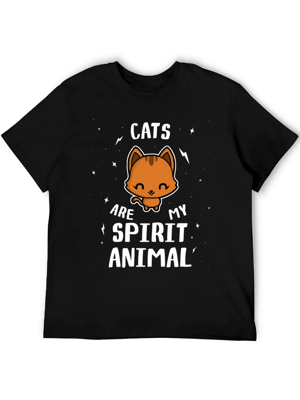 Cats Are My Spirit Animal Relaxed Everyday Tee – Lightweight And Durable Cotton