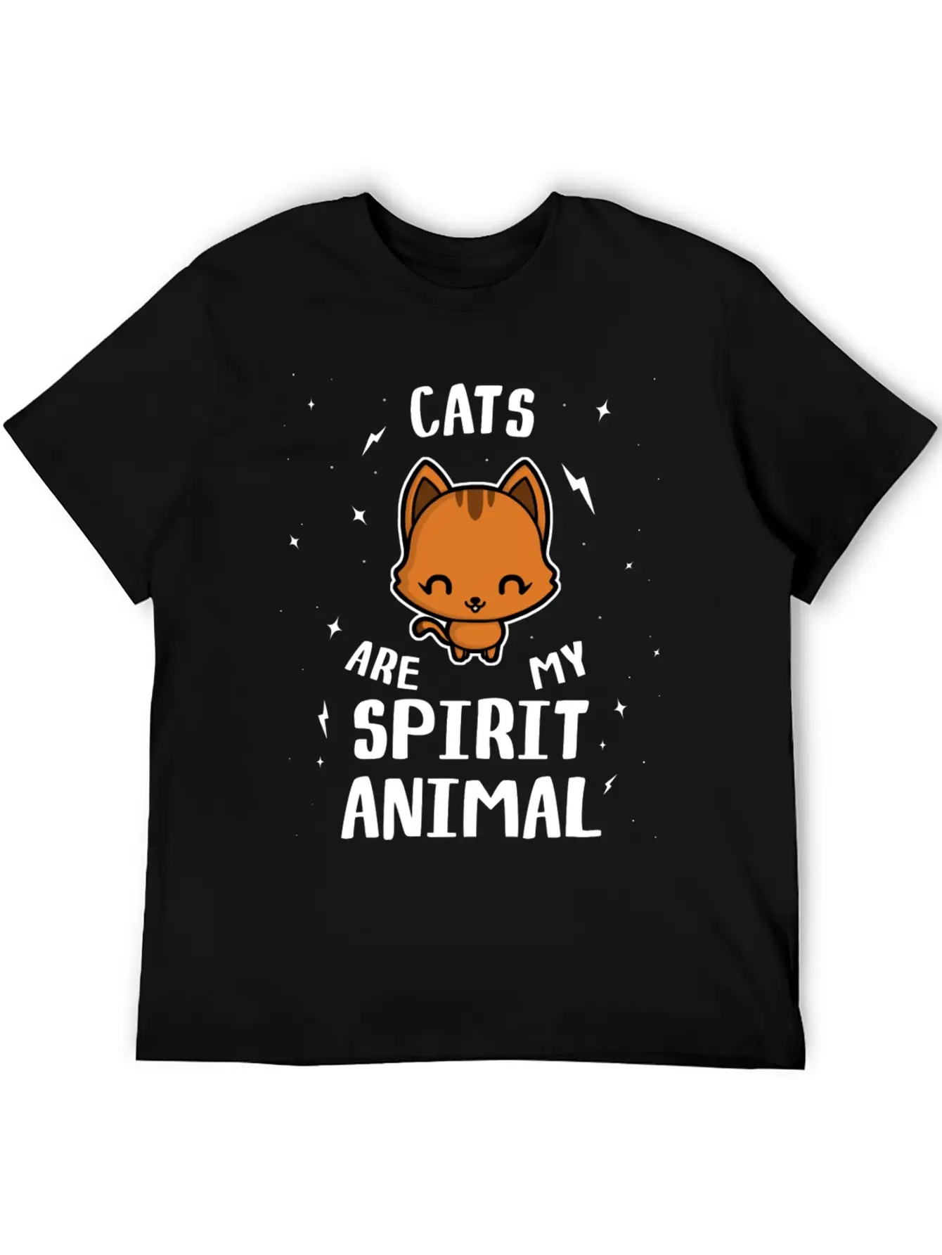 Cats Are My Spirit Animal Relaxed Everyday Tee – Lightweight And Durable Cotton