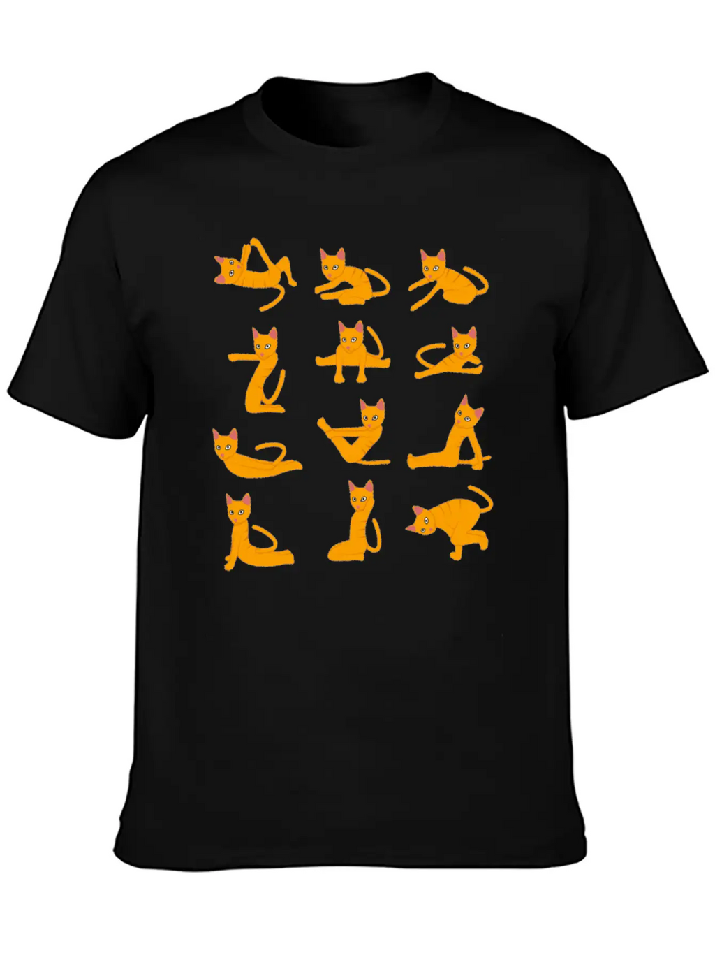 Cats Doing Yoga Mat Yoga Pillow Yoga Teacher Essential Cotton Tee For Daily Outfits – Unisex Style