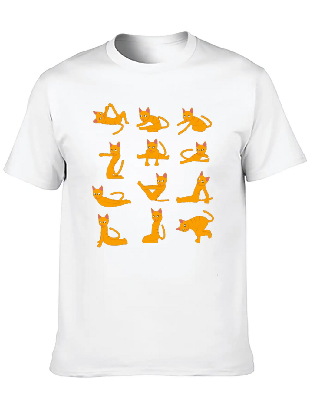 Cats Doing Yoga Mat Yoga Pillow Yoga Teacher Essential Cotton Tee For Daily Outfits – Unisex Style