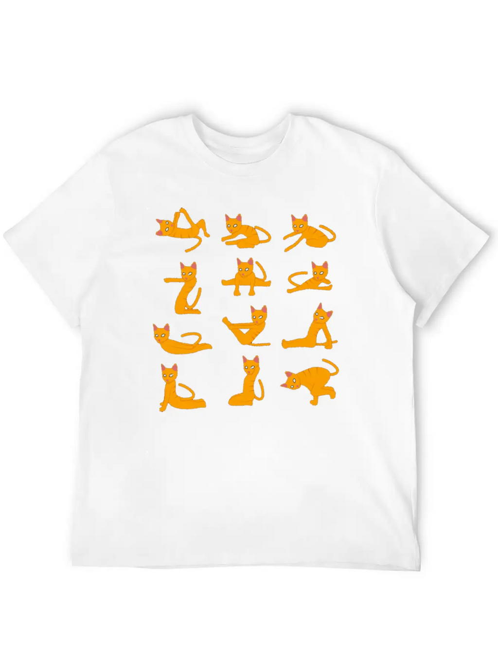 Cats Doing Yoga Mat Yoga Pillow Yoga Teacher Essential Cotton Tee For Daily Outfits – Unisex Style