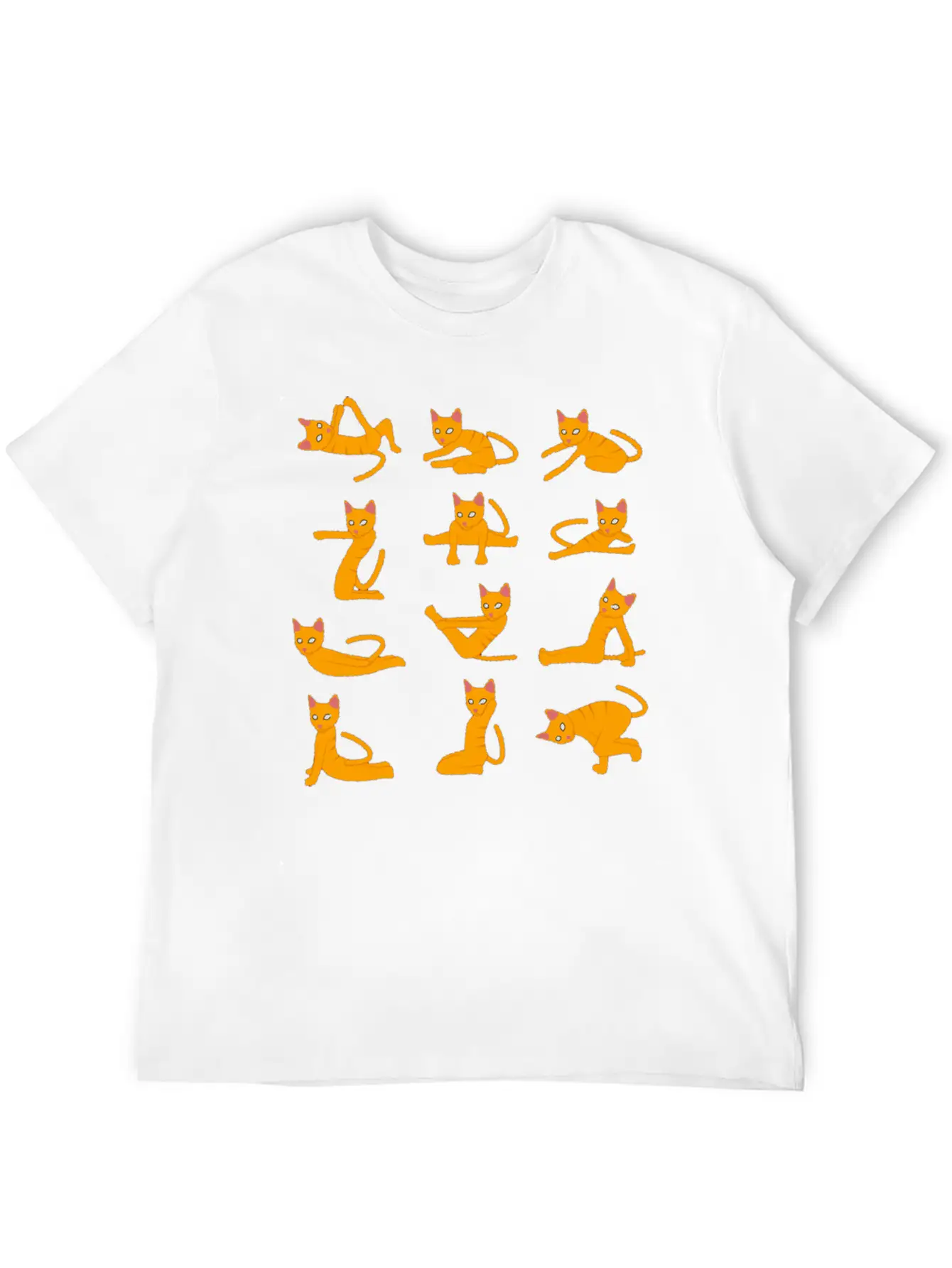 Cats Doing Yoga Mat Yoga Pillow Yoga Teacher Essential Cotton Tee For Daily Outfits – Unisex Style
