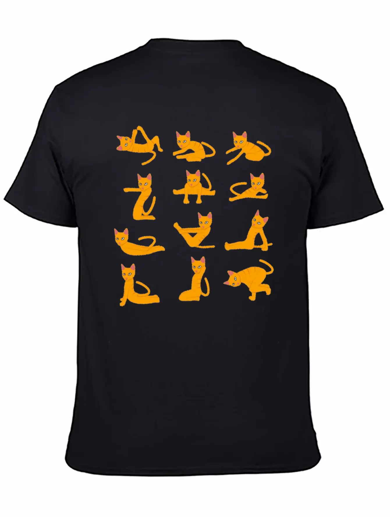 Cats Doing Yoga Mat Yoga Pillow Yoga Teacher Essential Cotton Tee For Daily Outfits – Unisex Style