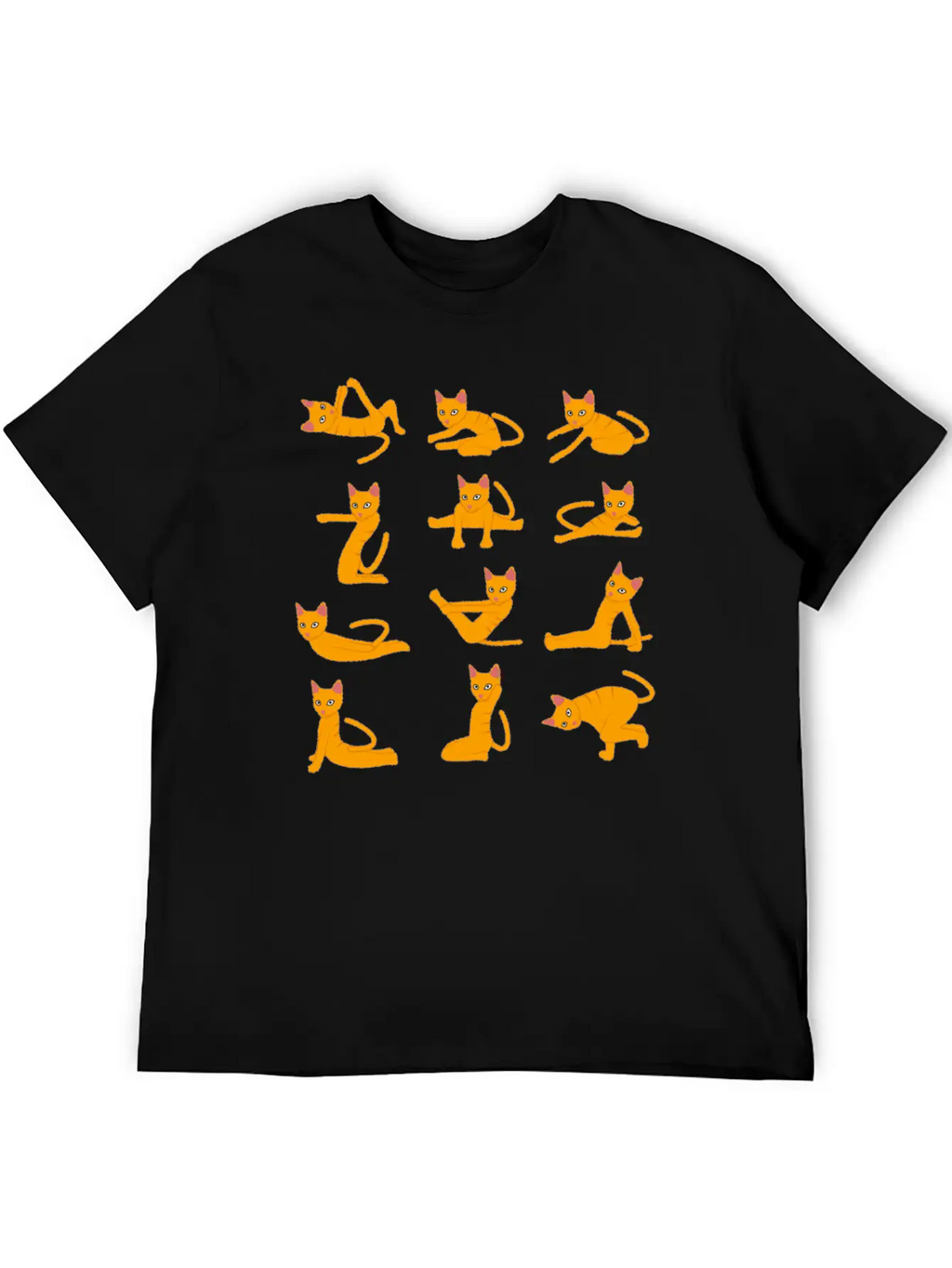 Cats Doing Yoga Mat Yoga Pillow Yoga Teacher Essential Cotton Tee For Daily Outfits – Unisex Style