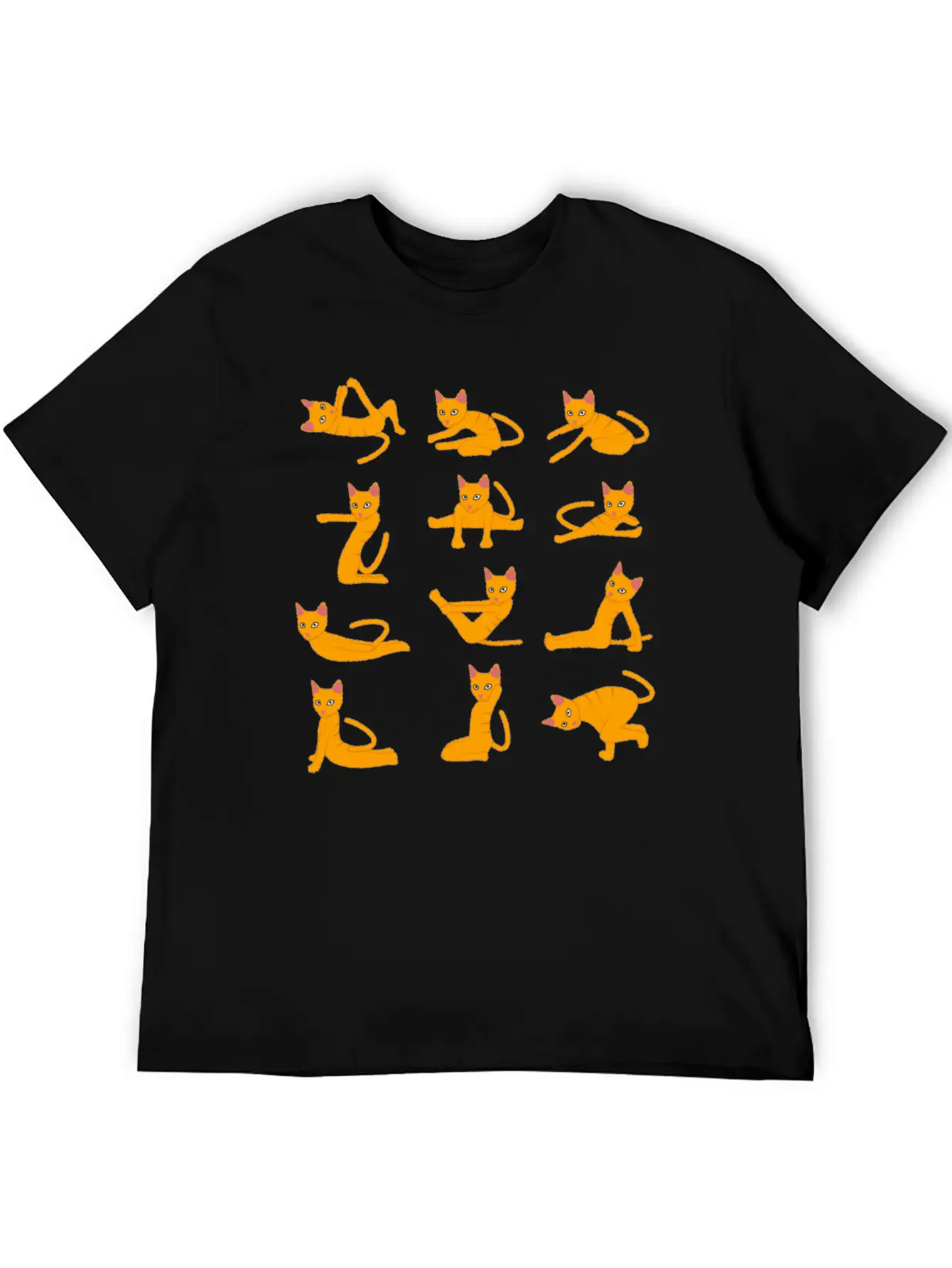 Cats Doing Yoga Mat Yoga Pillow Yoga Teacher Essential Cotton Tee For Daily Outfits – Unisex Style