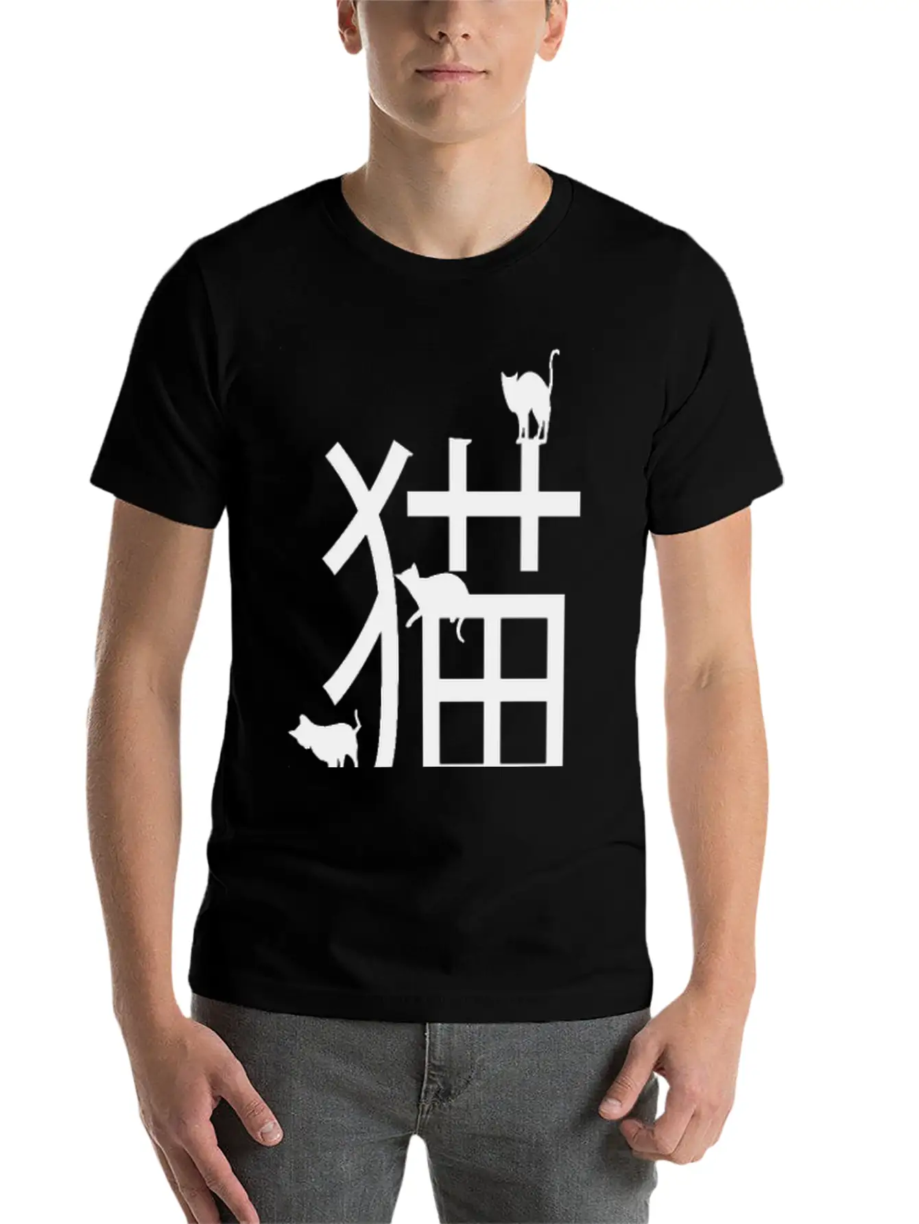 Cats, Japanese Art, Letters Classic Cotton Tee – Unisex Comfort For Any Season