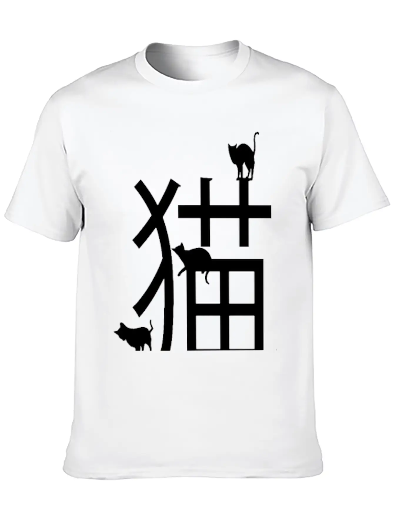 Cats, Japanese Art, Letters Classic Cotton Tee – Unisex Comfort For Any Season