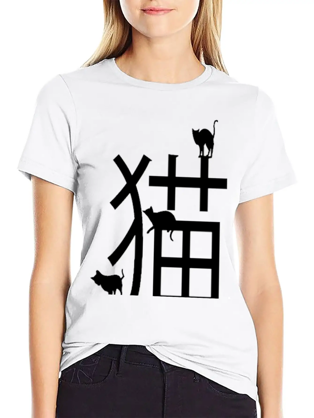 Cats, Japanese Art, Letters Classic Cotton Tee – Unisex Comfort For Any Season