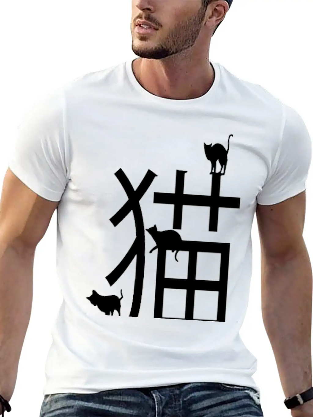 Cats, Japanese Art, Letters Classic Cotton Tee – Unisex Comfort For Any Season