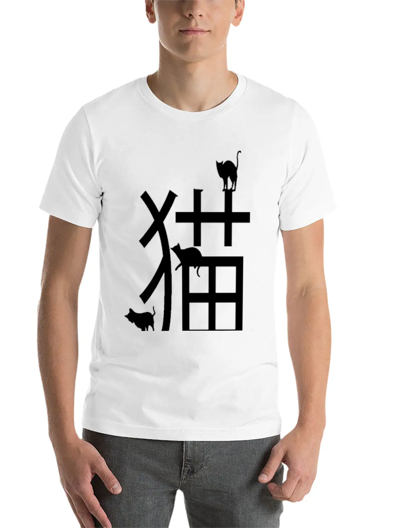 Cats, Japanese Art, Letters Classic Cotton Tee – Unisex Comfort For Any Season