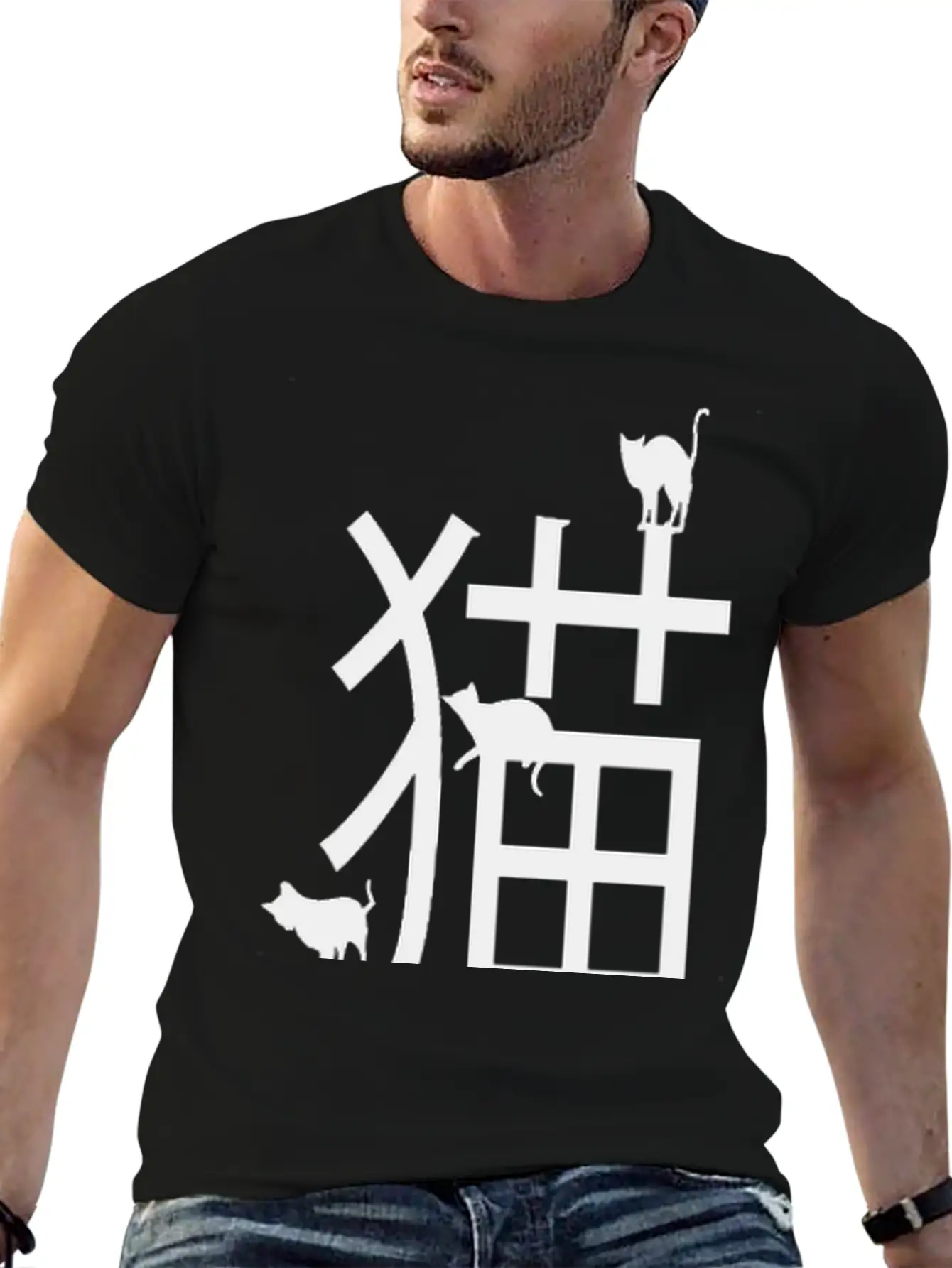 Cats, Japanese Art, Letters Classic Cotton Tee – Unisex Comfort For Any Season