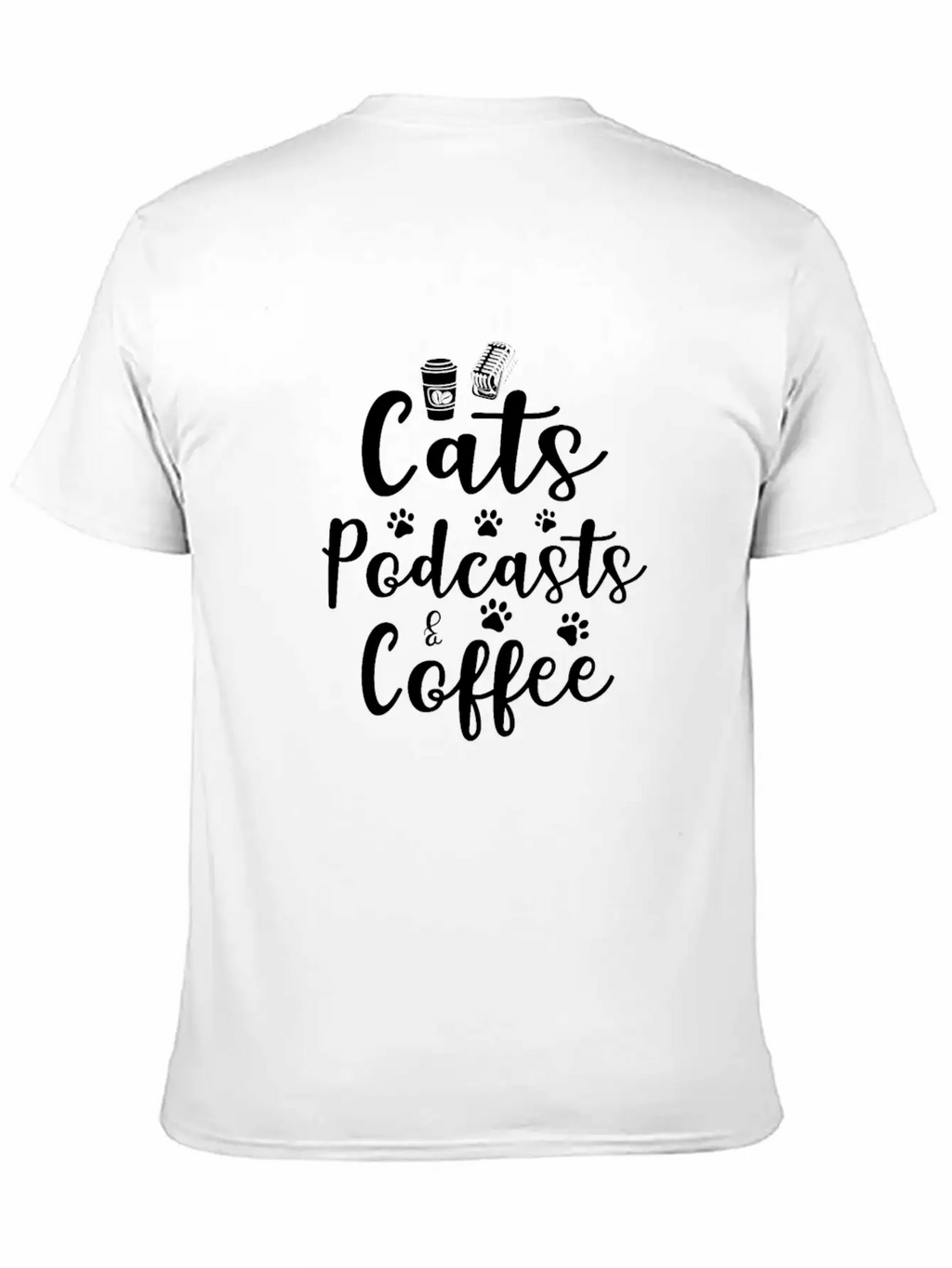Cats Podcasts & Coffee Basic Graphic T-Shirt – Daily Comfort In Soft Cotton