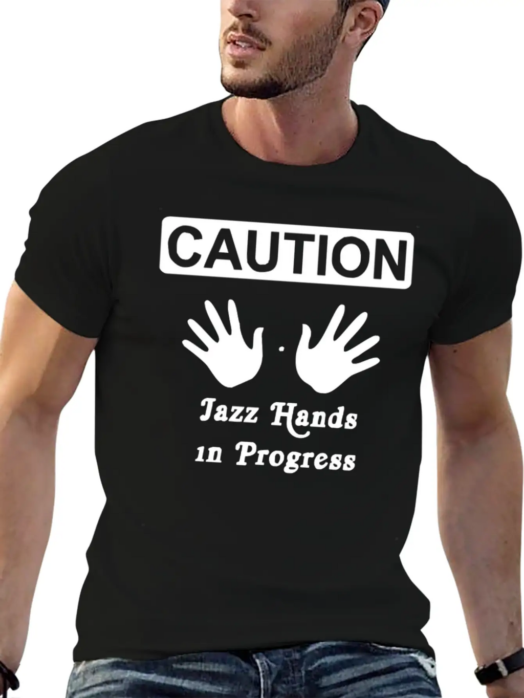 Caution Jazz HandsFunny Jazz Dance Comic Boogie C Breathable Soft Cotton T-Shirt – Timeless Casual Look