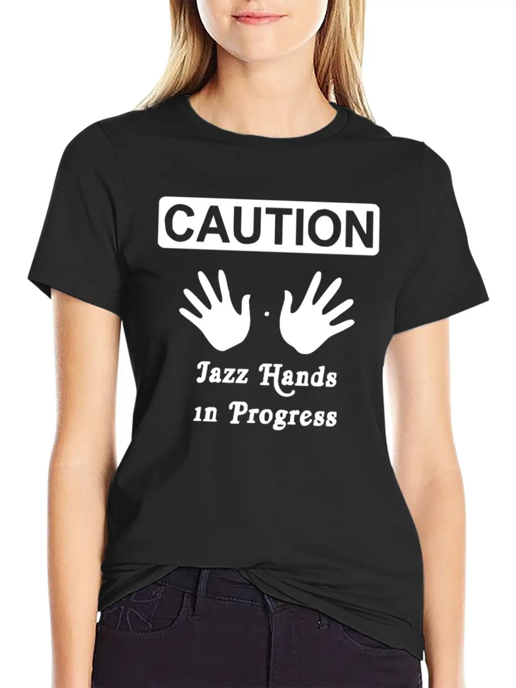 Caution Jazz HandsFunny Jazz Dance Comic Boogie C Breathable Soft Cotton T-Shirt – Timeless Casual Look