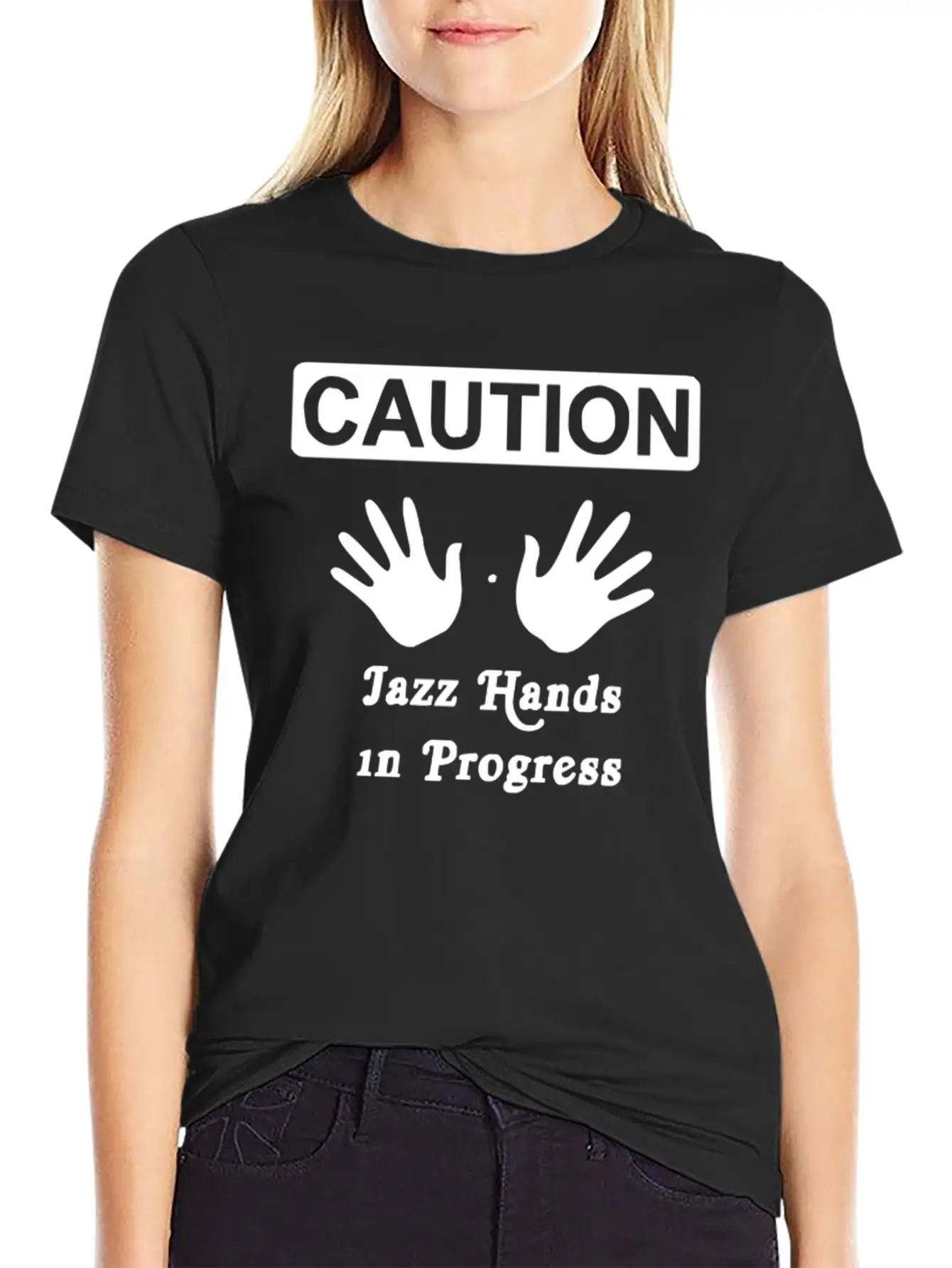 Caution Jazz HandsFunny Jazz Dance Comic Boogie C Breathable Soft Cotton T-Shirt – Timeless Casual Look