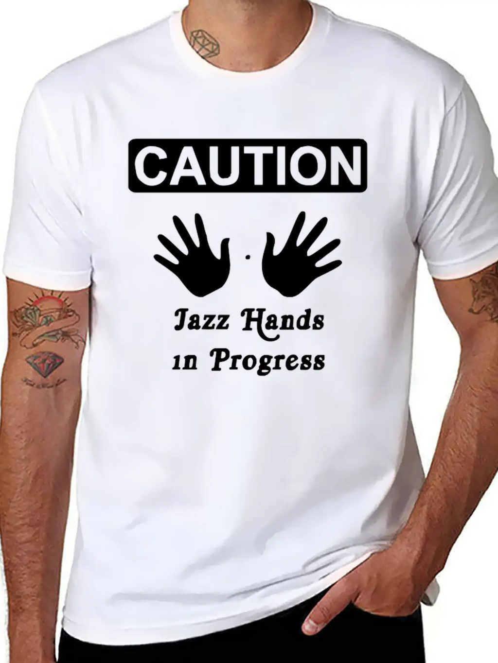 Caution Jazz HandsFunny Jazz Dance Comic Boogie C Breathable Soft Cotton T-Shirt – Timeless Casual Look