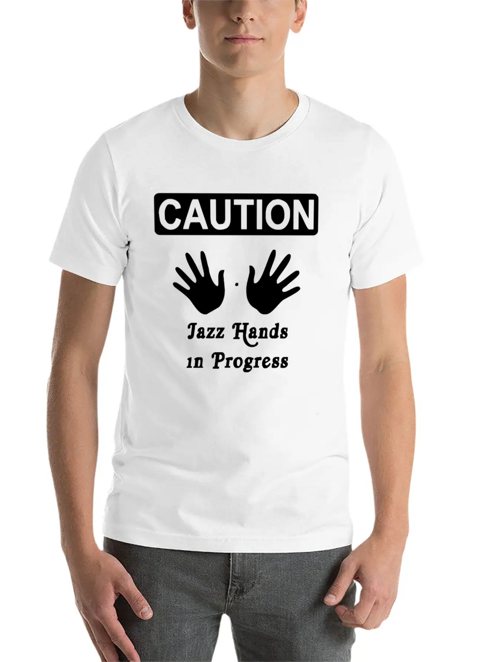 Caution Jazz HandsFunny Jazz Dance Comic Boogie C Breathable Soft Cotton T-Shirt – Timeless Casual Look